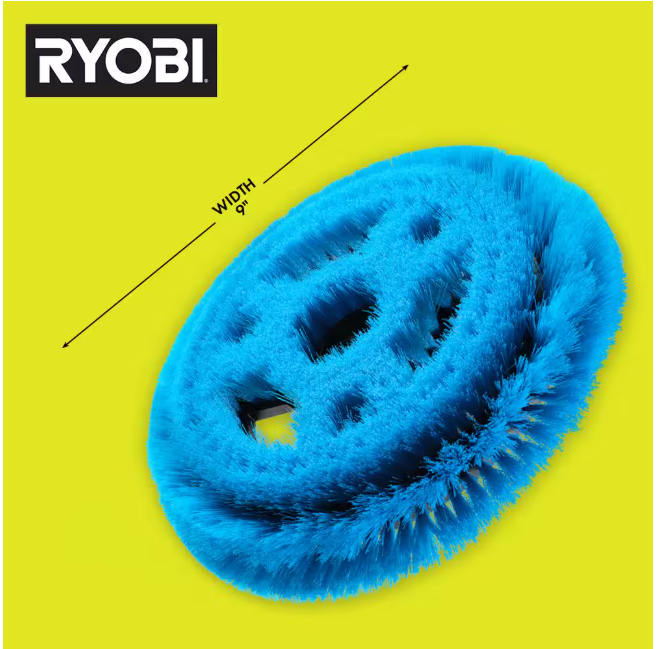 RYOBI 9 in. VORTEX Soft Bristle Brush