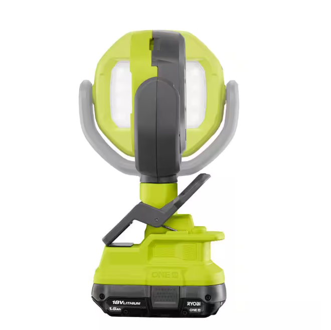 RYOBI ONE+ 18V Cordless LED Clamp Light Kit with 1.5 Ah Battery and Charger
