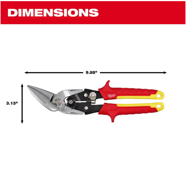 Milwaukee 10 in. Straight-Cut Offset Aviation Snips