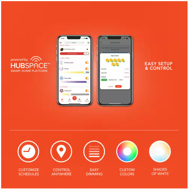 Commercial Electric 80 /110 CFM Ceiling Mount Room Side Installation Smart Bathroom Exhaust Fan and Bluetooth Speaker Powered by Hubspace