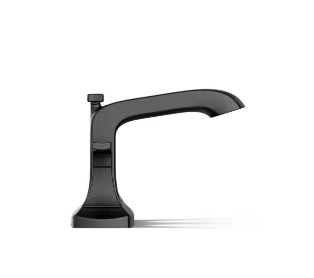 KOHLER Rubicon 4 in. Centerset 2-Handle Bathroom Faucet in Matte Black