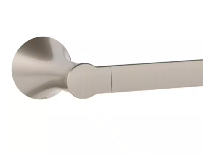 Delta Greydon 3-Piece Bath Hardware Set w/18 in . Towel Bar w/6 in. extender, Toilet Paper Holder, Towel Ring, Brushed Nickel