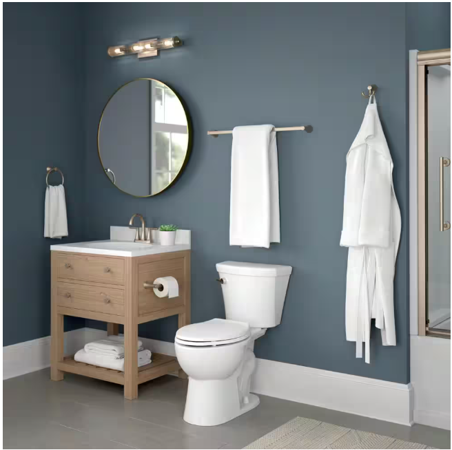 Delta Greydon 3-Piece Bath Hardware Set w/18 in . Towel Bar w/6 in. extender, Toilet Paper Holder, Towel Ring, Brushed Nickel