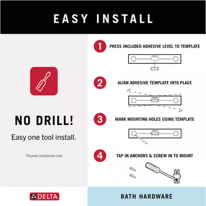 Delta Greydon 3-Piece Bath Hardware Set w/18 in . Towel Bar w/6 in. extender, Toilet Paper Holder, Towel Ring, Brushed Nickel