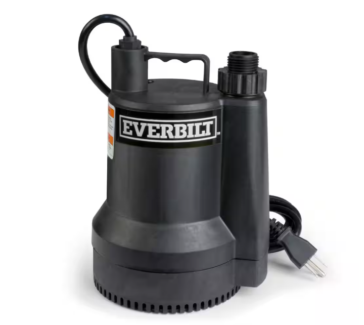Everbilt 1/6 HP Plastic Submersible Utility Pump