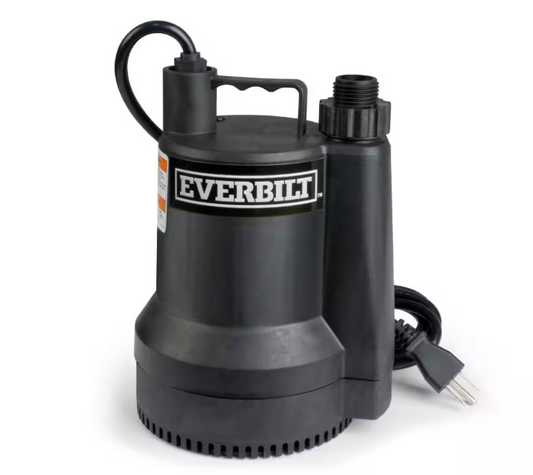 Everbilt 1/6 HP Plastic Submersible Utility Pump
