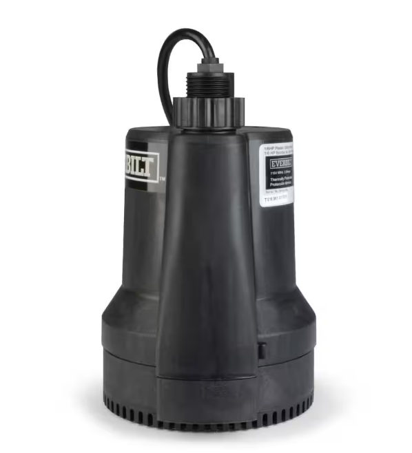 Everbilt 1/6 HP Plastic Submersible Utility Pump