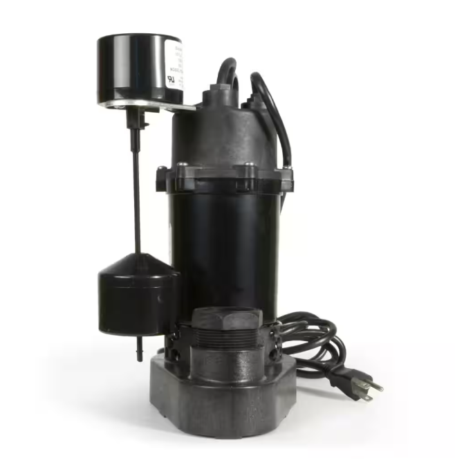 Everbilt 1/3 HP Aluminum Submersible Sump Pump Vertical Switch