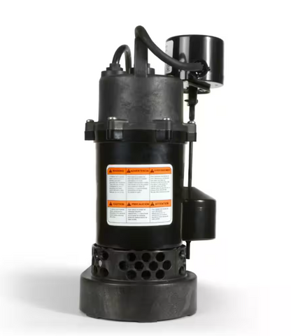 Everbilt 1/3 HP Aluminum Submersible Sump Pump Vertical Switch