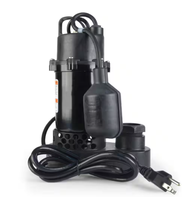 Everbilt 1/4 HP Aluminum Submersible Sump Pump Tether Switch
