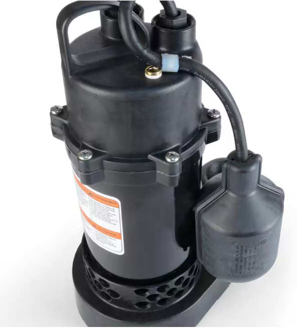 Everbilt 1/4 HP Aluminum Submersible Sump Pump Tether Switch