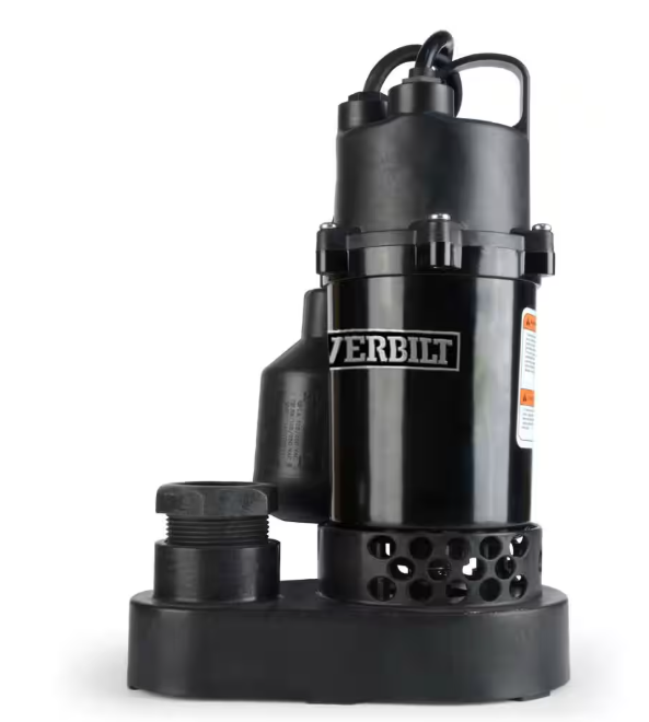 Everbilt 1/4 HP Aluminum Submersible Sump Pump Tether Switch