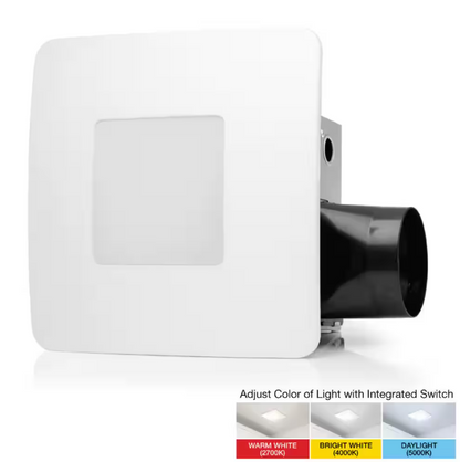 ReVent 80 CFM Ceiling/Wall Mount Easy Roomside Installation Bathroom/Bath Exhaust Fan with Adjustable LED Lighting, ENERGY STAR