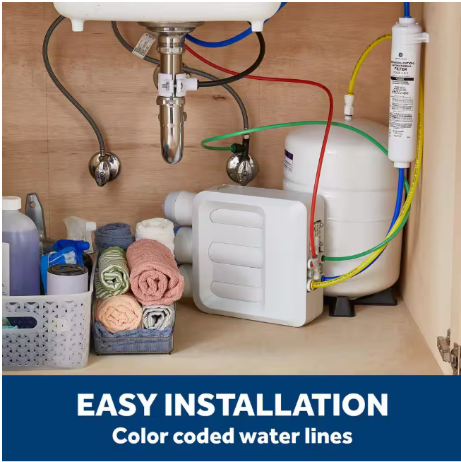 GE Under Sink 5 Stage Premium Reverse Osmosis Water Filtration System