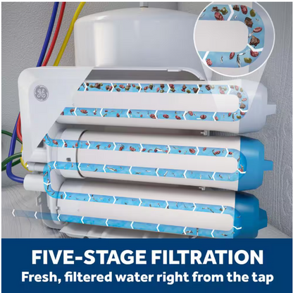 GE Under Sink 5 Stage Premium Reverse Osmosis Water Filtration System