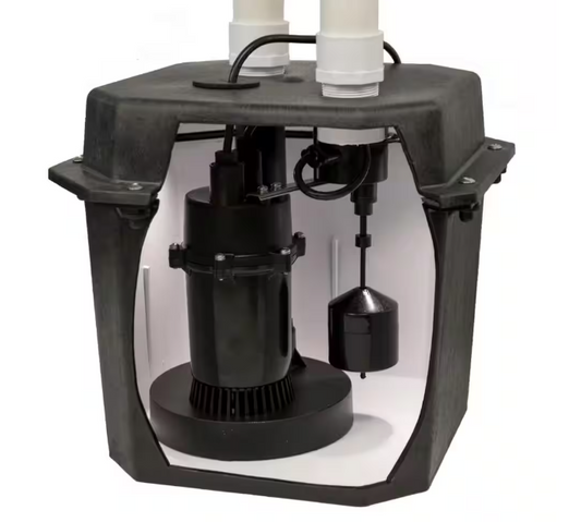 Everbilt 1/4 HP Pre-Plumbed Sink Tray System Sump Pump