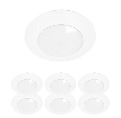 HALO HLCE 6 in. 3000K Integrated LED Recessed Light Trim (6-Pack), Title 20 Compliant