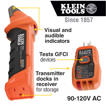 Klein Tools Digital Circuit Breaker Finder with GFCI Outlet Tester (ET310)