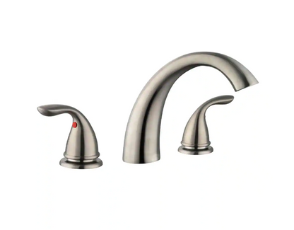 Glacier Bay Builders 2-Handle Deck-Mount Roman Tub Faucet in Brushed Nickel