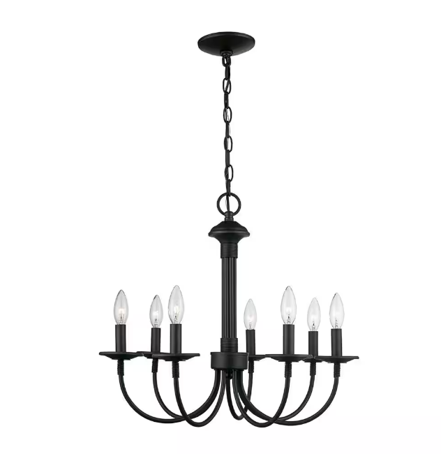 7-Light Oil Rubbed Bronze Candle Chandelier Light Fixture