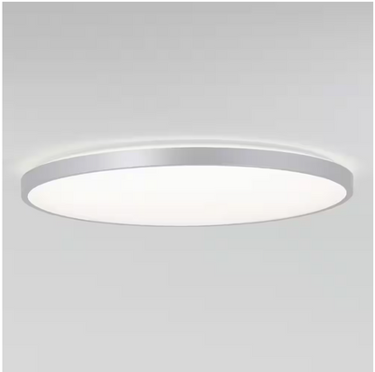 Artika Europa 21 in. 1-Light Modern Silver Integrated LED 3 CCT Flush Mount Ceiling Light Fixture for Kitchen or Bedroom