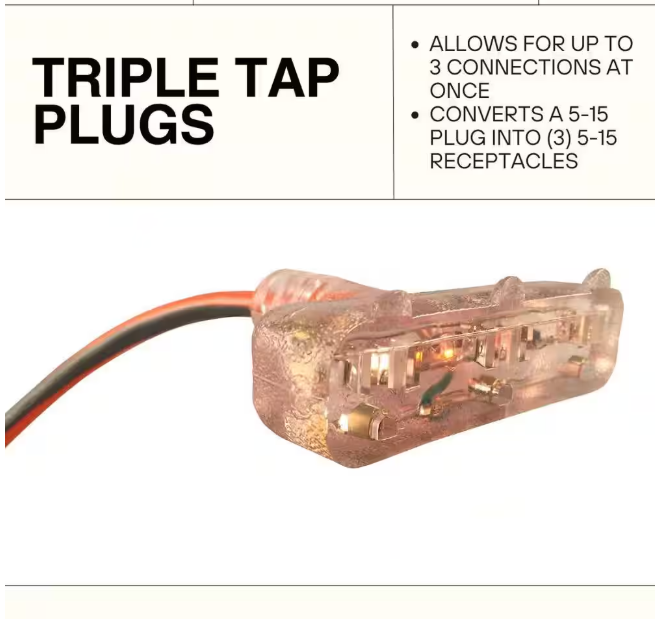 RIDGID 50 ft. 12/3 Heavy Duty Indoor/Outdoor Extension Cord with Tritap Lighted End, Orange/Grey