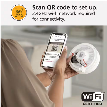 Kidde Smart Hardwired Wi-Fi Enabled Smoke Detector and Indoor Air Quality Monitor Photoelectric Sensor 21032069