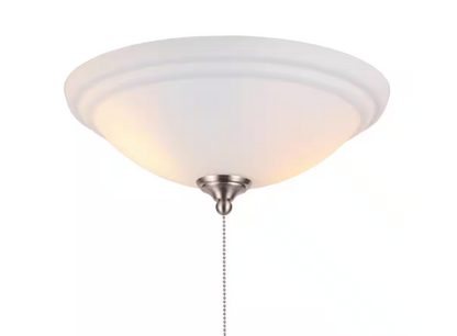 Hampton Bay 2-Light White Glass Bowl Ceiling Fan LED Light Kit