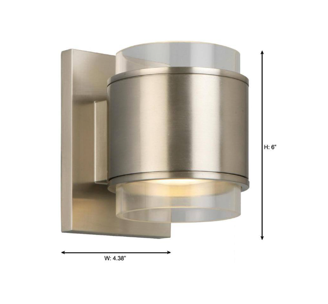 Home Decorators Collection Upton Brushed Nickel LED Sconce