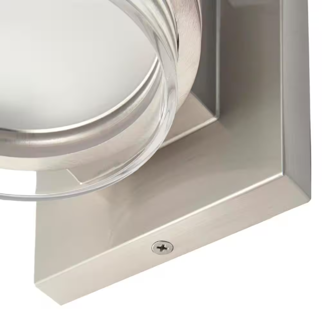 Home Decorators Collection Upton Brushed Nickel LED Sconce
