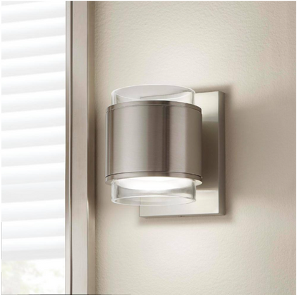 Home Decorators Collection Upton Brushed Nickel LED Sconce