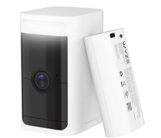 Wyze Battery Cam Pro, Wireless Indoor/Outdoor Home Security Camera, with 2k HD Color Night Vision and Built-In Spotlight