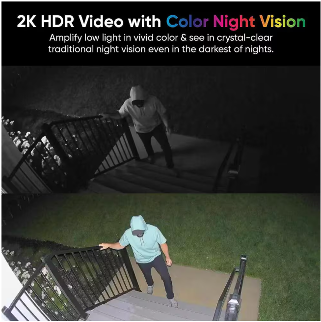 Wyze Battery Cam Pro, Wireless Indoor/Outdoor Home Security Camera, with 2k HD Color Night Vision and Built-In Spotlight