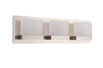 Home Decorators Collection Alberson Collection 3-Light Brushed Nickel LED Vanity Light with Frosted Acrylic Shade