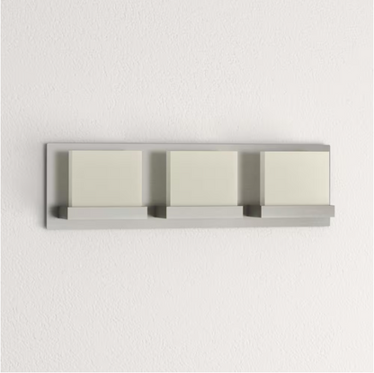 Home Decorators Collection Alberson Collection 3-Light Brushed Nickel LED Vanity Light with Frosted Acrylic Shade
