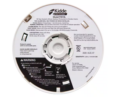 Kidde 10 Year Worry -Free Battery Powered Smoke Detector with Photoelectric Sensor (2-Pack) 21029898