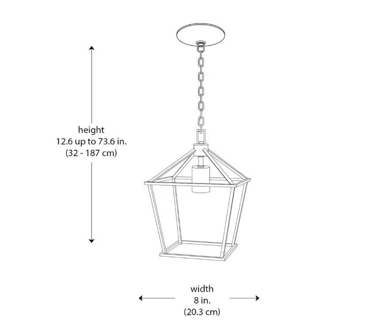 Home Decorators Collection Weyburn 1-Light Bronze Farmhouse Mini Pendant Light Fixture with Caged Metal Shade