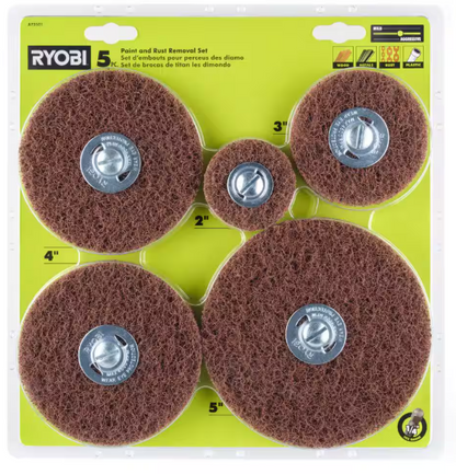 RYOBI Paint and Rust Removal Wheel Assortment Set (5-Piece)