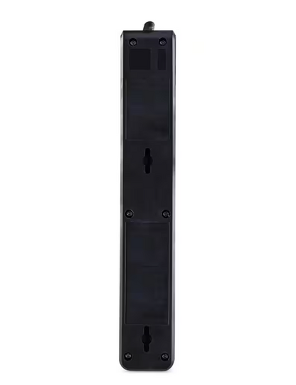 Commercial Electric 8 ft. 7-Outlet Surge Protector with USB in Black