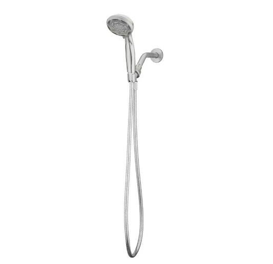 Glacier Bay 4 in. 6-Spray Wall Mount Handheld Shower Head in Brushed Nickel