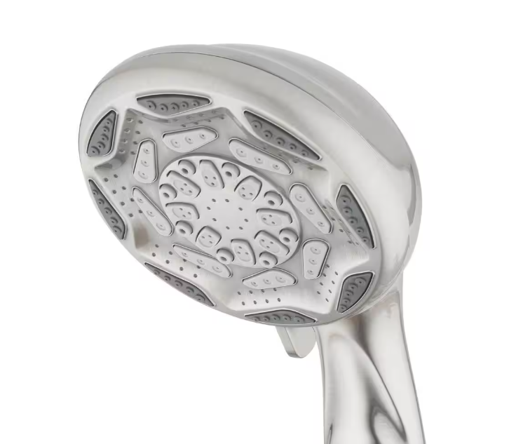 Glacier Bay 4 in. 6-Spray Wall Mount Handheld Shower Head in Brushed Nickel