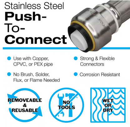 Everbilt 3/4 in. SSPTC x 3/4 in. FIP Water Heater Connection Kit