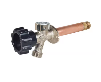 Prier Products 1/2 in. x 8 in. Brass MPT x SWT Half-Turn Frost Free Anti-Siphon Outdoor Sillcock Valve