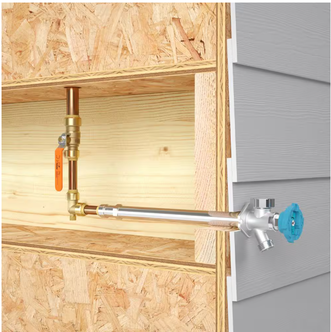 SharkBite 1/2 in. x 10 in. Push-to-Connect x MHT Brass Anti-Siphon Frost Free Sillcock Valve