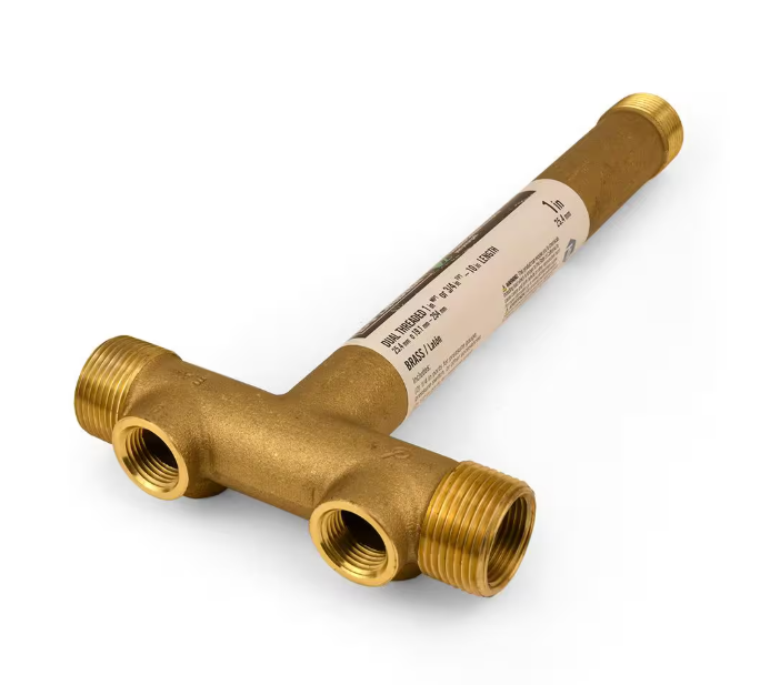 Everbilt 10 in. Brass Tank Tee