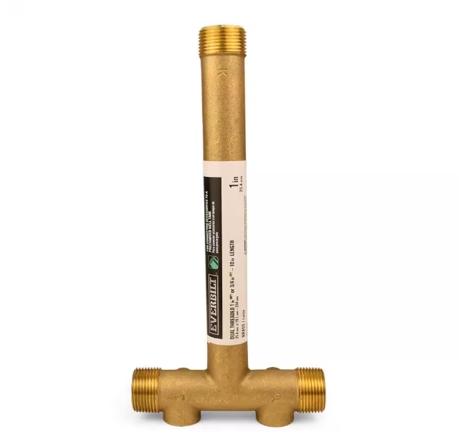 Everbilt 10 in. Brass Tank Tee
