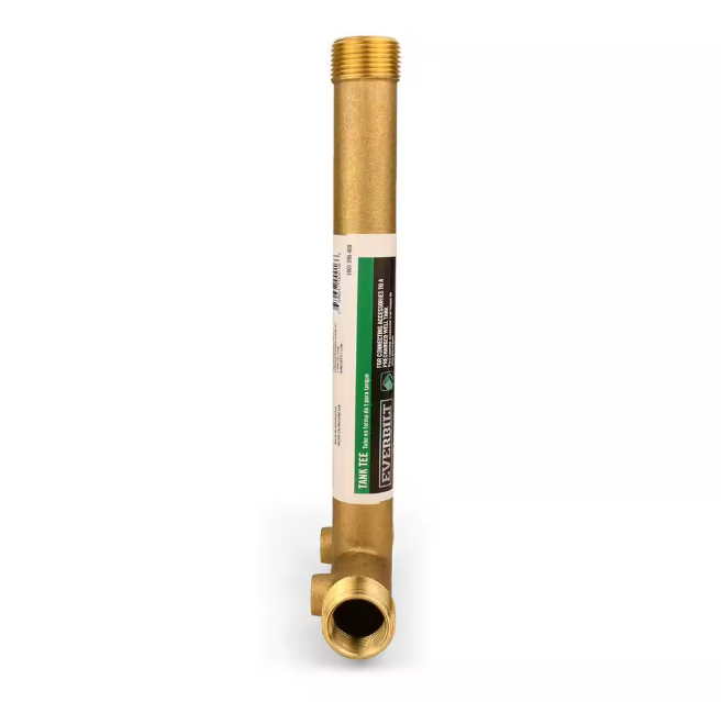 Everbilt 10 in. Brass Tank Tee