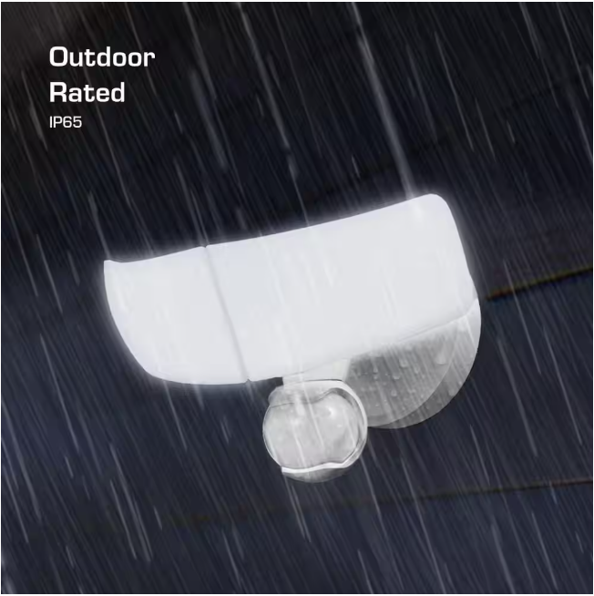 Defiant MaxDetect 240° White Motion Sensor Wired Outdoor 2-Head LED Security Flood Light 2000 Lumens