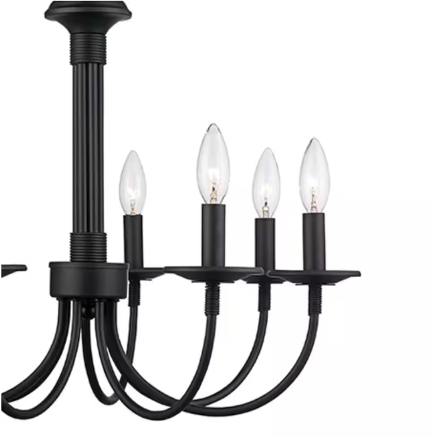 7-Light Oil Rubbed Bronze Candle Chandelier Light Fixture