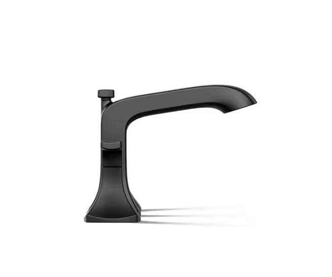 KOHLER Rubicon 8 in. Widespread 2-Handle Bathroom Faucet in Matte Black (Valve Included)
